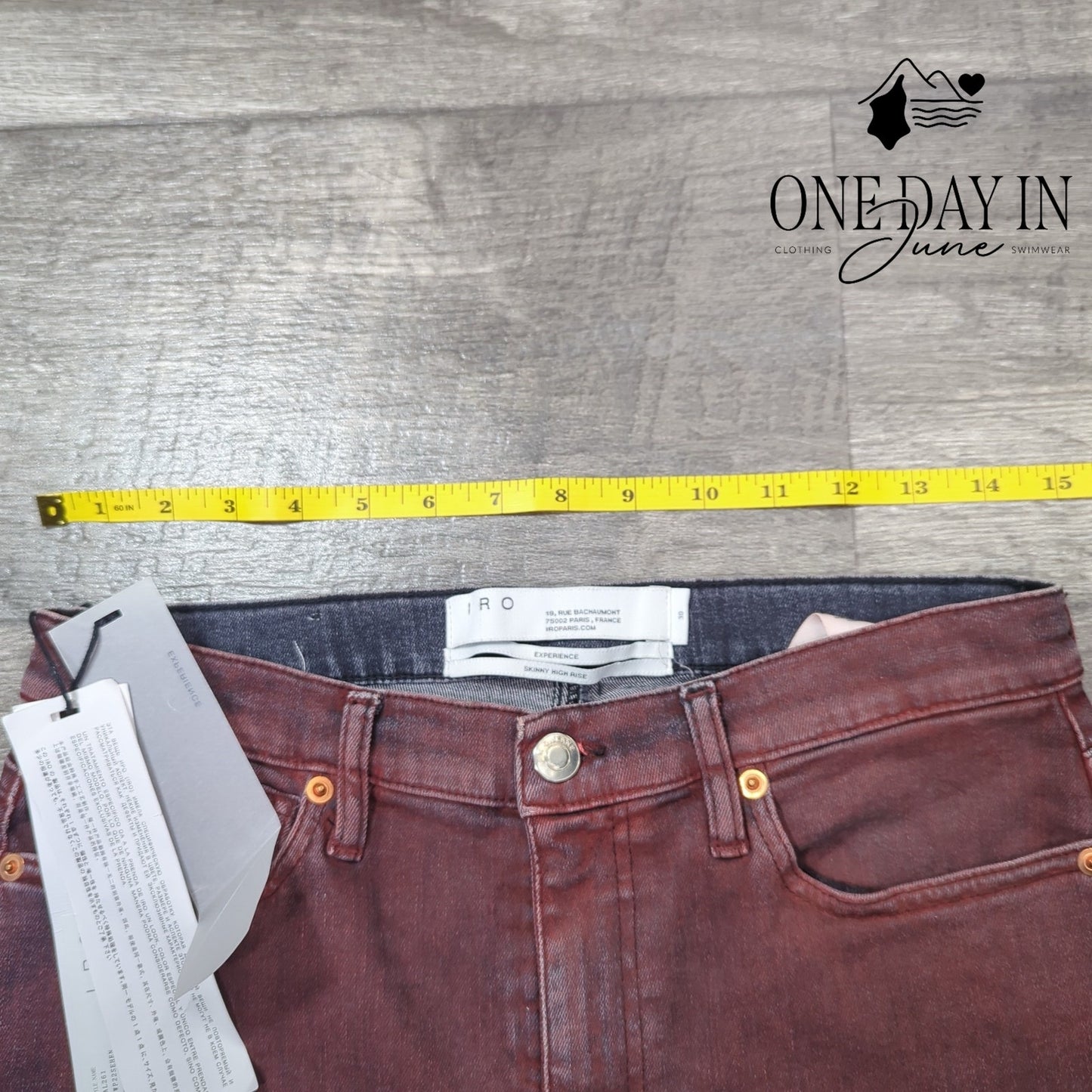 IRO Sehen High Rise Skinny Jeans Poppy Red Experience NWT $425 Size 10 (30)