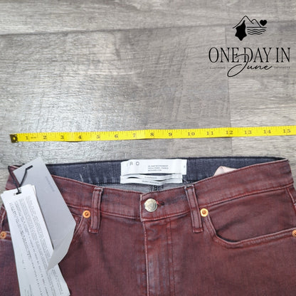 IRO Sehen High Rise Skinny Jeans Poppy Red Experience NWT $425 Size 10 (30)