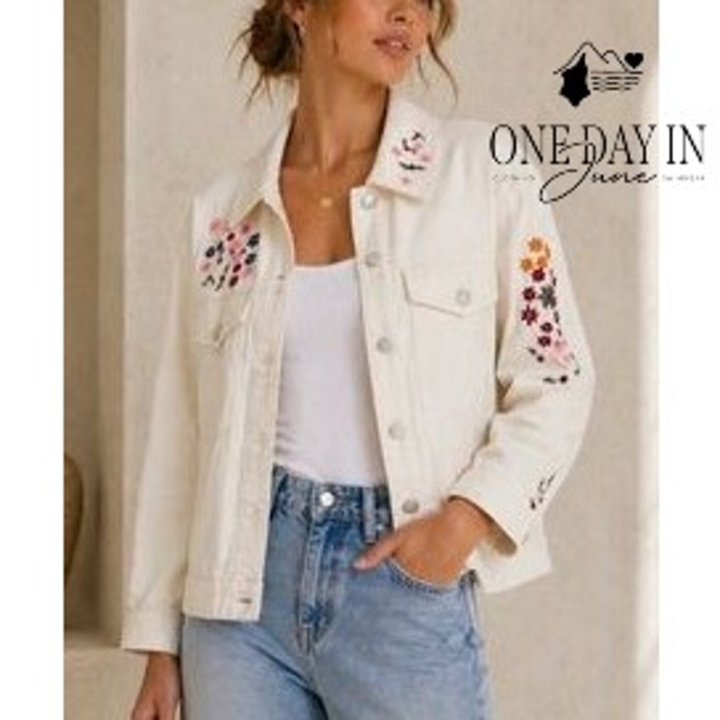 Dolan Emboridered Denim Jacked Size L