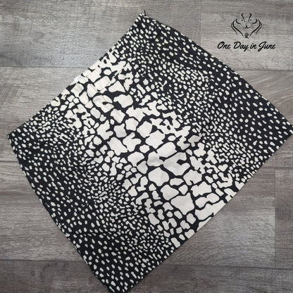 J.Crew Mini Skirt Size 6 Black White Abstract Animal Print Cotton Size 6