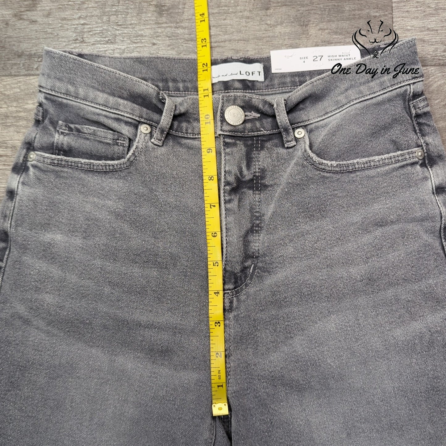 Loft High Waist Skinny Ankle Jeans Size 4