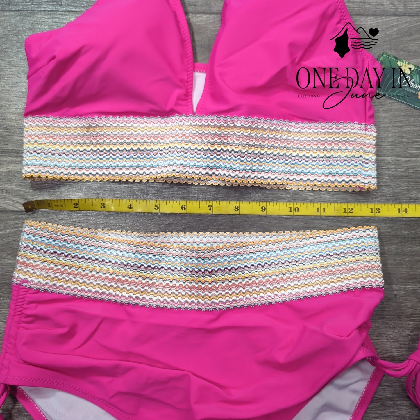 Blooming Jelly High Waist Bikini Swimsuit Size M