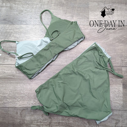 Summer Mae Maternity Colorblock Bikini Swimsuit Size M