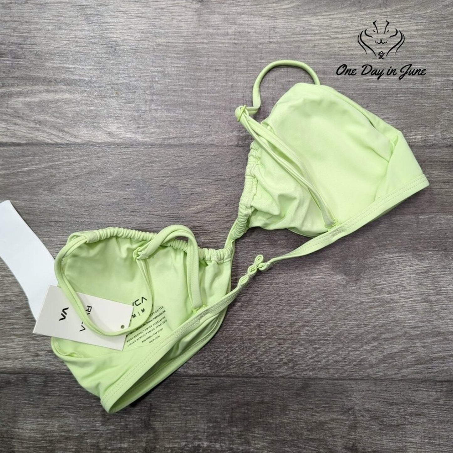 RVCA Solid Trilette Bikini Top Size M