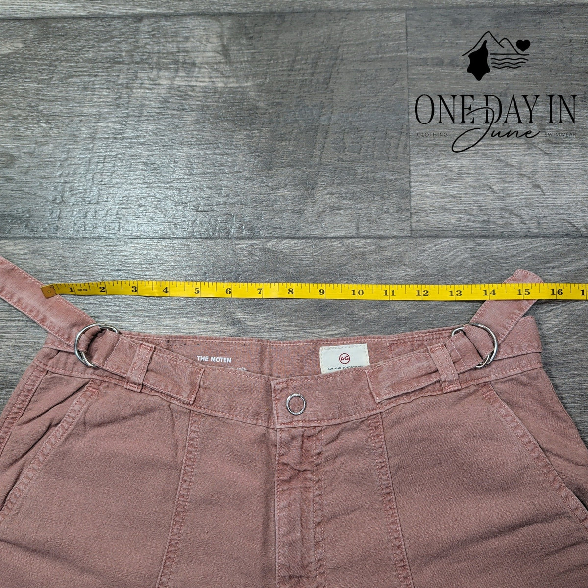 AG Adriano Goldschmied The Noten Carpenter High Rise Linen Pants Size 4 (27)