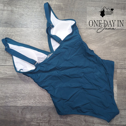 CharmLeaks Mesh Cut Out One Piece Swimsuit Size L