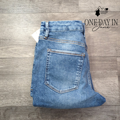 Good American Good Legs Skinny Jeans Distressed Indigo NWT Size 12