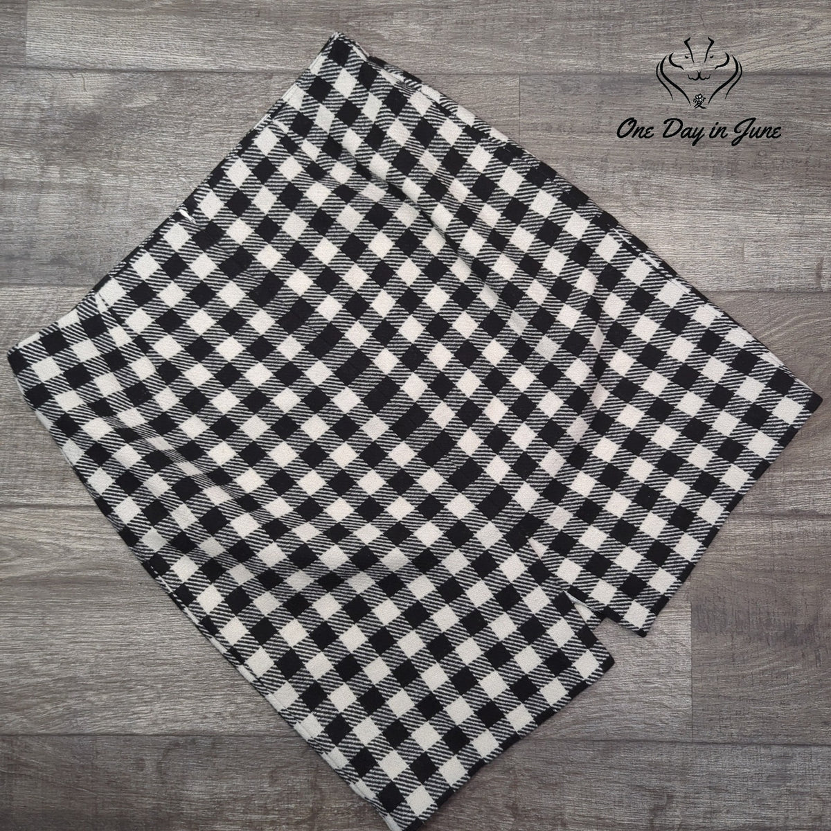 Talbots Wool Blend Buffalo Plaid A-Line Skirt Black White Size 12