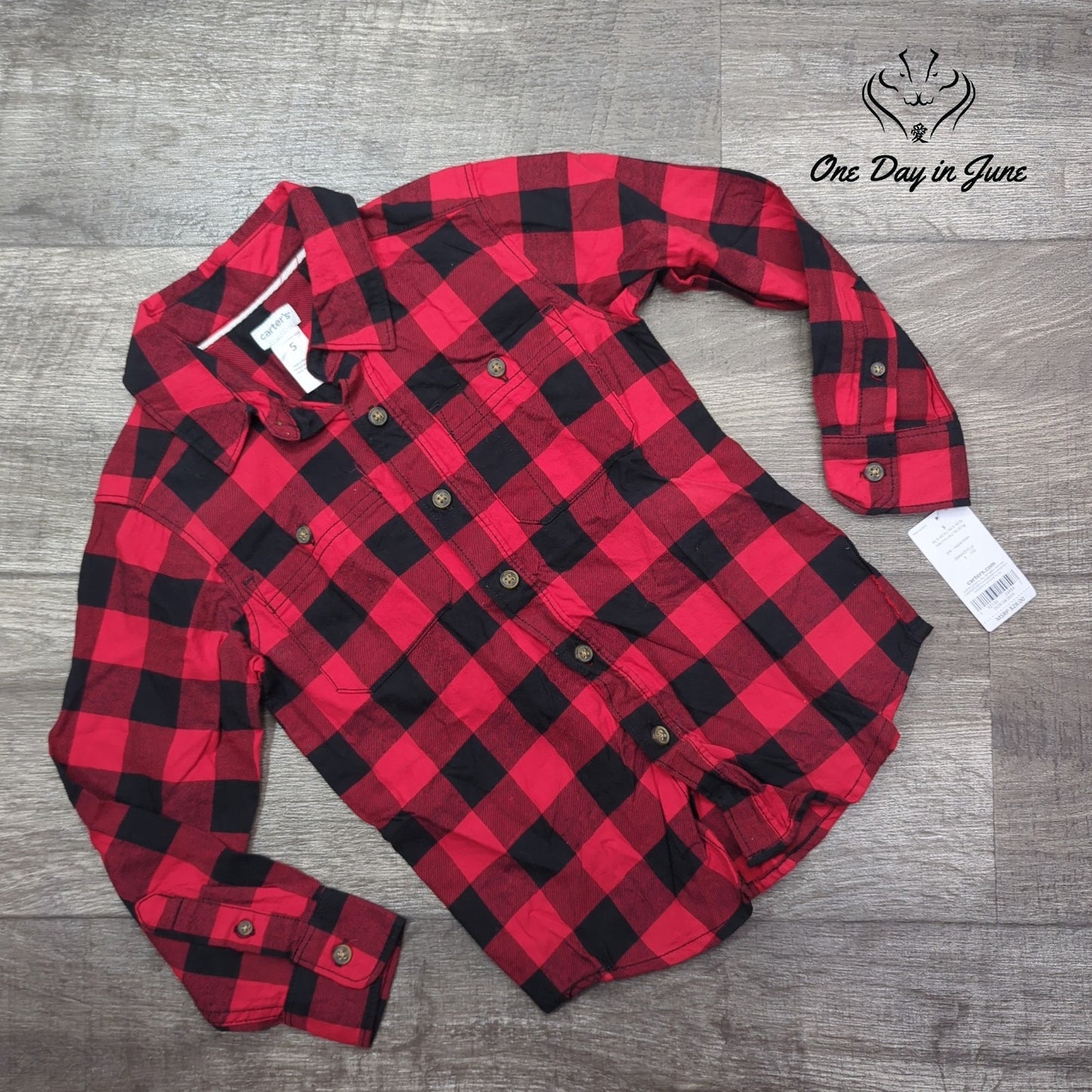 Carters Boys Button Down Shirt Size 5