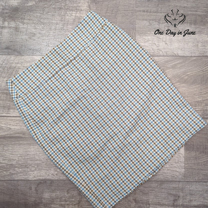 The Limited Houndstooth Mini Skirt Blue Brown Ivory Fully Lined Size 2
