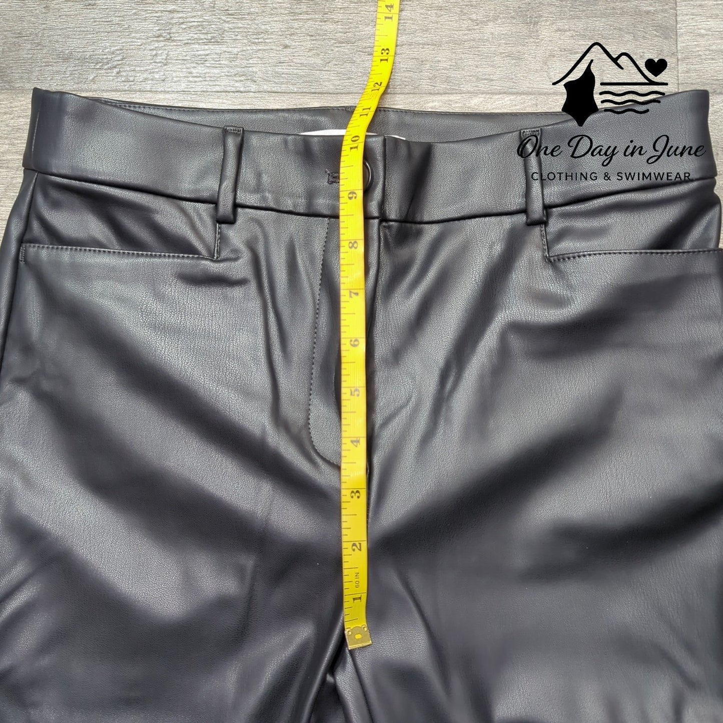 Loft Faux Leather Straight Leg Pants Size 2