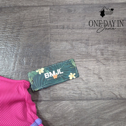 Blooming Jelly High Waist Ribbed Bikini Swimsuit Size M