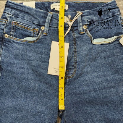 Good American Good Legs Crop Extreme V Skinny Jeans Blue NWT Size 2