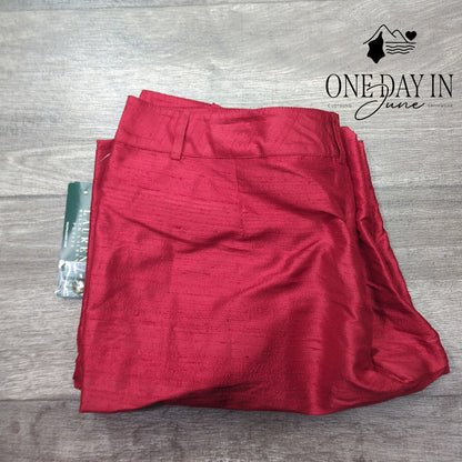 Ralph Lauren NWT Silk Capri Pants Red Cropped Dress Pants $139 Size 14P