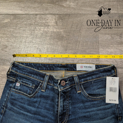 AG Adriano Goldschmied The Sophia High Rise Slim Jeans Blue NWT Size 4 (27)