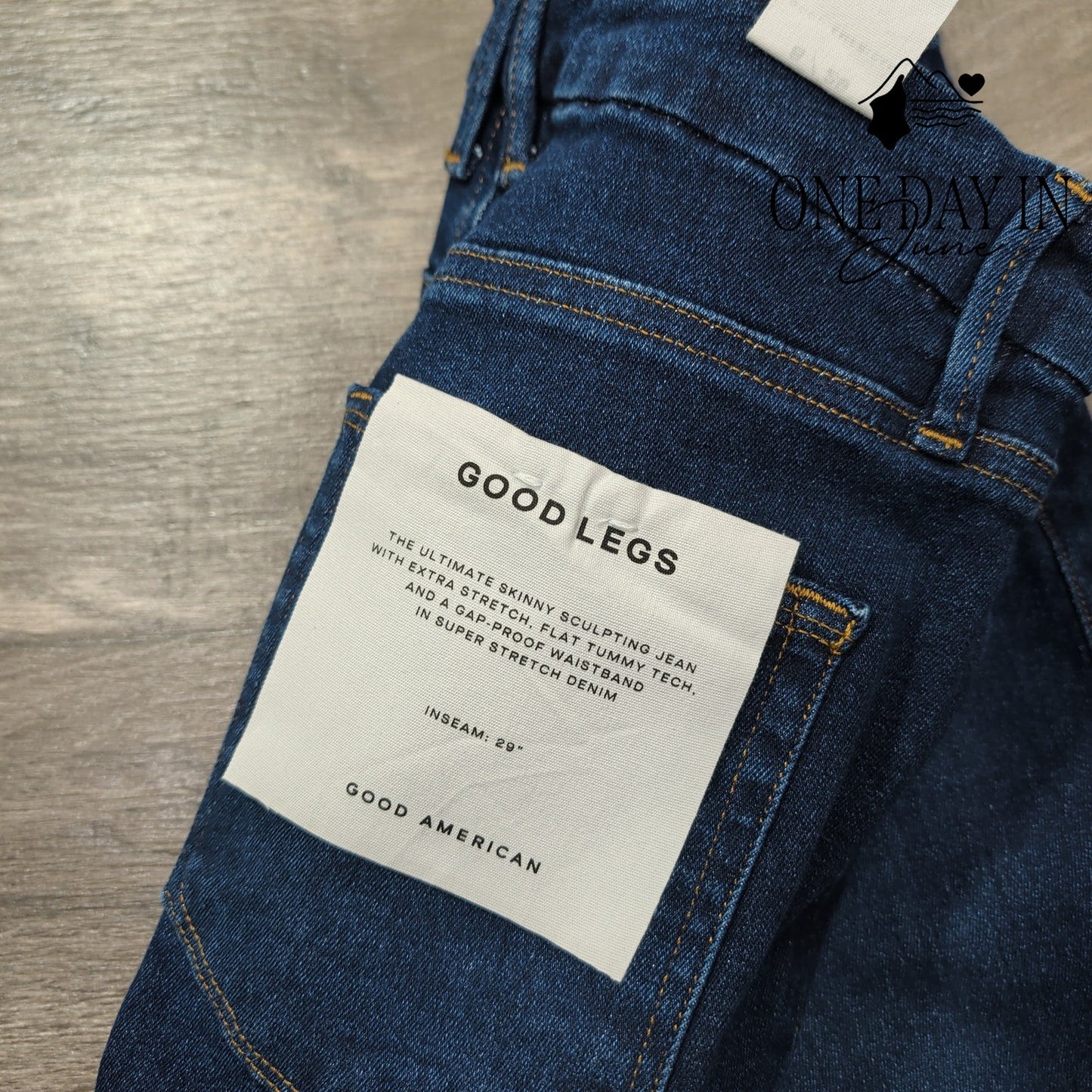 Good American Good Legs High Rise Skinny Jeans Dark Sculpting NWT Size 8 (29)