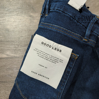 Good American Good Legs High Rise Skinny Jeans Dark Sculpting NWT Size 8 (29)