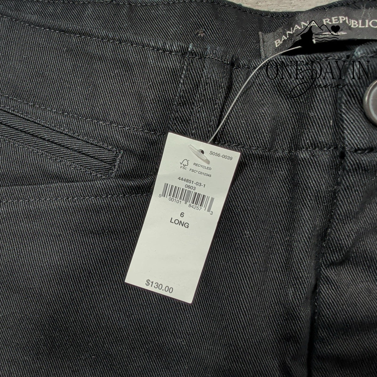 Banana Republic Lace Up Ankle Pants Black Long Slim Fit NWT Size 6 Long