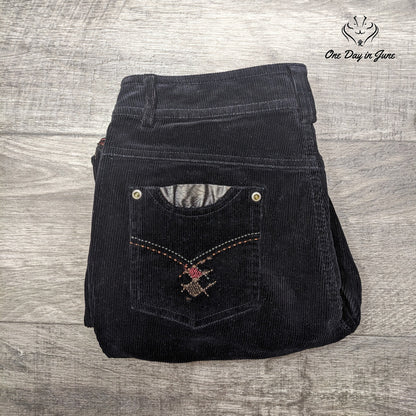 Bestn Corduroy Embroidered Capri Pants Size 10 (30)