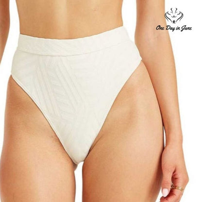 Billabong Peeky Days Rise Bikini Bottom Salt Crystal High Waist NWT Size XL