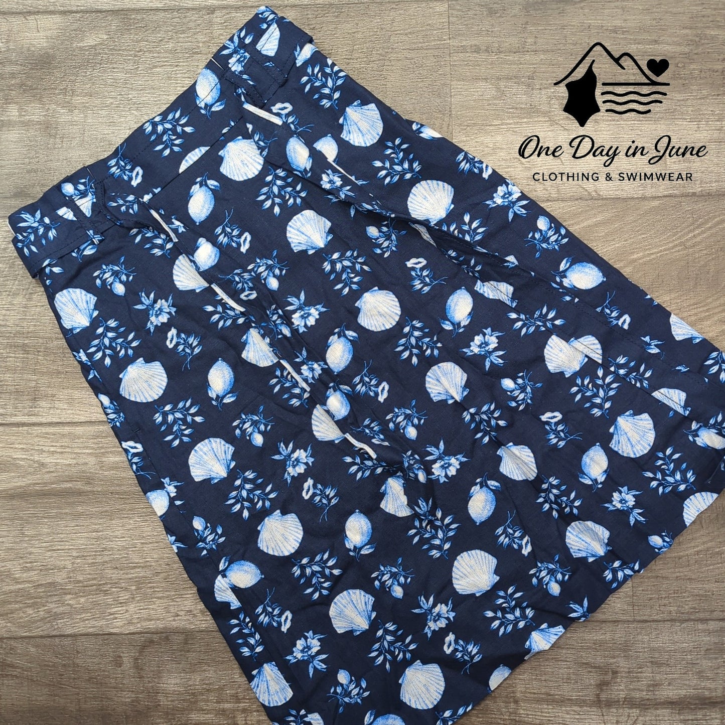 Ann Taylor Linen Belted Floral Lined Midi Skirt Size 0