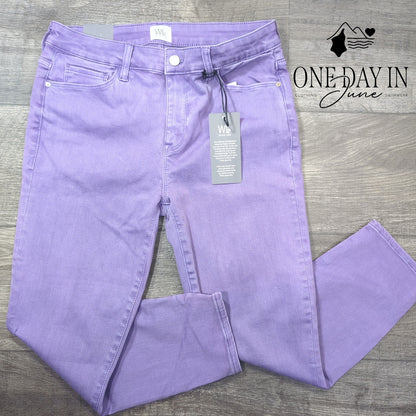 Wash Lab Fay Mid Rise Skinny Jeans Purple Gem NWT Size 10 (30)