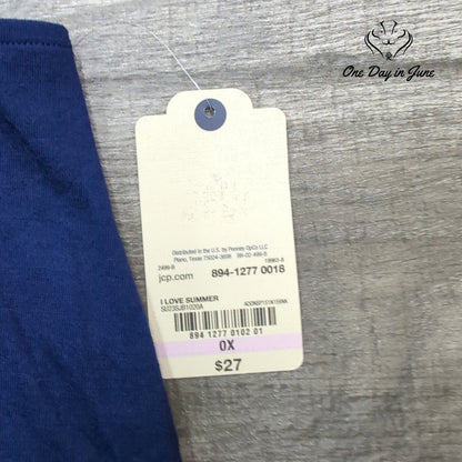 St. John's Bay I Love Summer Tank Top Size 0X