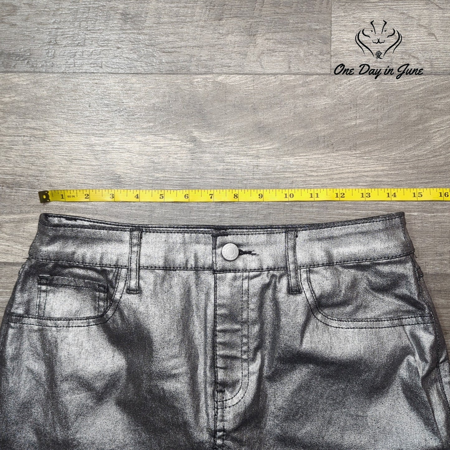 Marc New York Coated Denim Mini Skirt Size 6