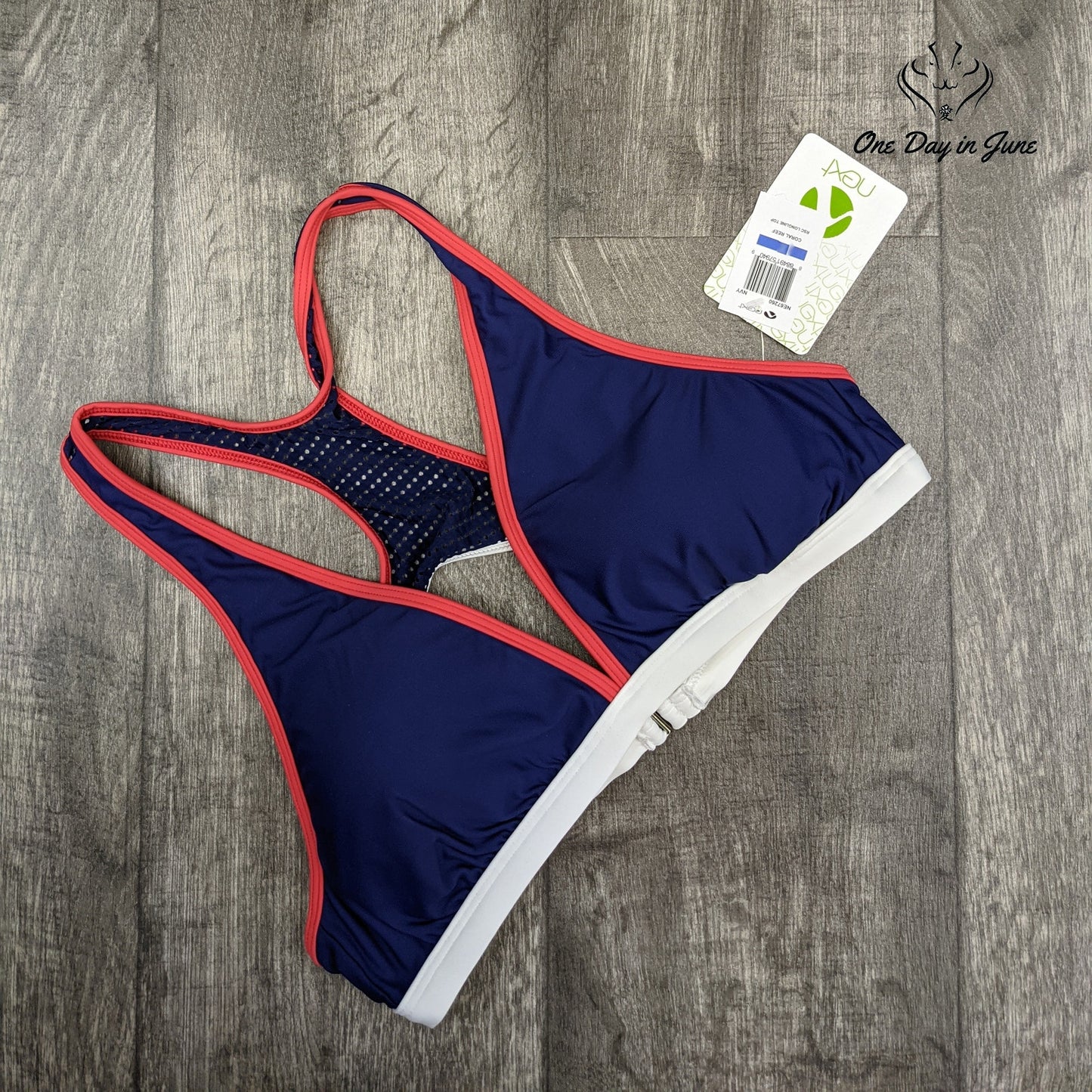 Next Longline Bikini Top Swimsuit Size S