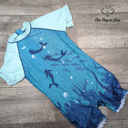 Aisyee Rash Guard One Piece Swimsuit Size 11/12