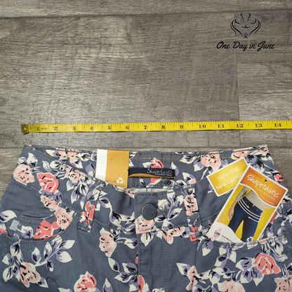 Lee Shapelastic Just Below Waist Slim Crop Jeans Floral NWT Size M