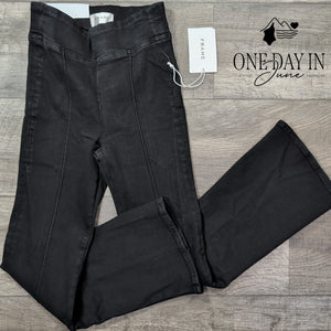 Frame Jetset Crop Mini Boot High Rise Jeans Black NWT Size 0
