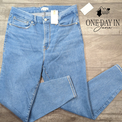 Good American Always Fits Good Legs Skinny Jeans NWT $155 Blue Size 14