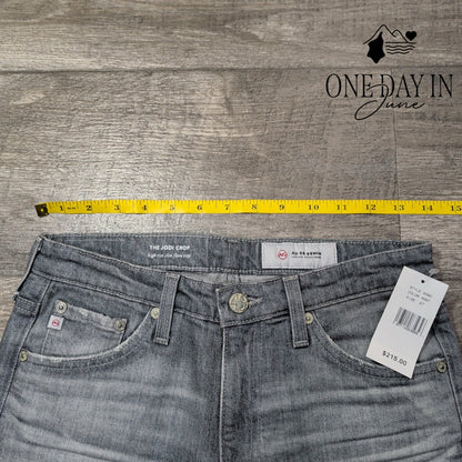 AG Adriano Goldschmied Jodi Crop High Rise Slim Flare Jeans Gray NWT Size 4 (27)
