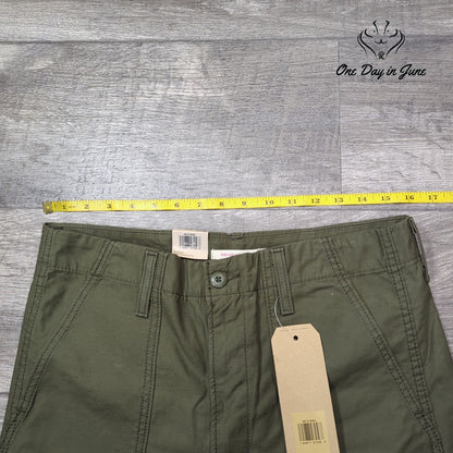 Levi's Ribcage Straight Utility Pants Olive Green High Rise NWT Size 31X29