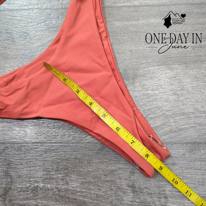 Aleumdr Twist Front Tie Back Cheeky Bikini Swimsuit Size XL