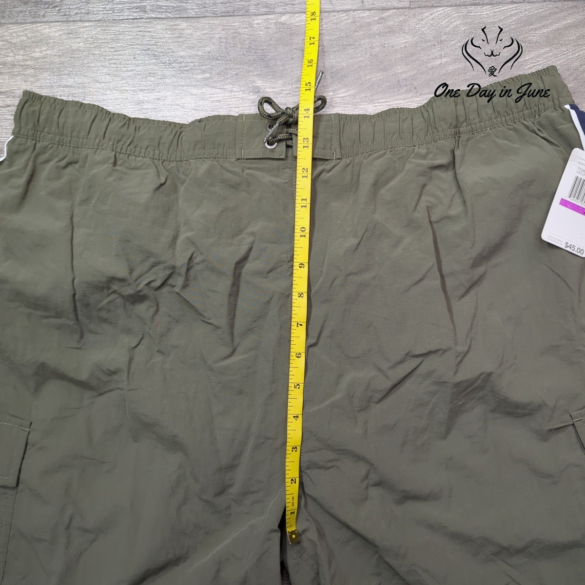 Nautica Colorblock Cargo Swim Trunks Olive Green Navy NWT $45 Size XXL