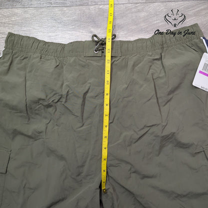 Nautica Colorblock Cargo Swim Trunks Olive Green Navy NWT $45 Size XXL