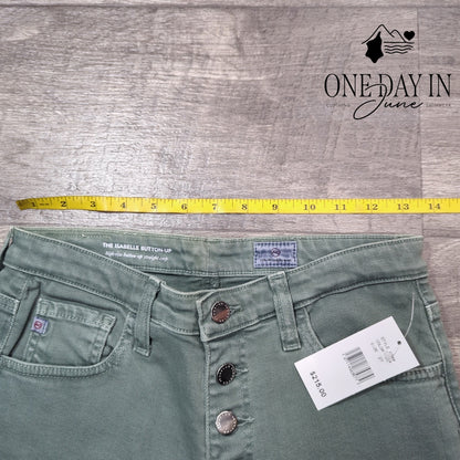 AG Adriano Goldschmied The Isabelle Button Up High Rise Crop Jeans Size 27 (4)