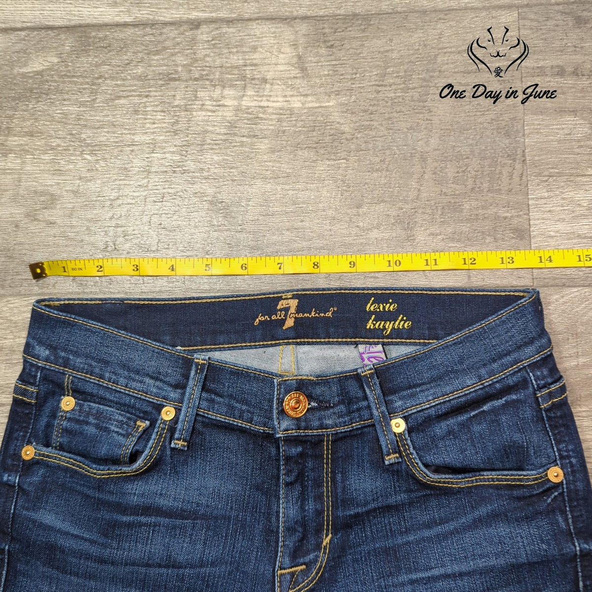 7 For All Mankind Lexie High Rise Petite Jeans Dark Wash Size 26 (2P)