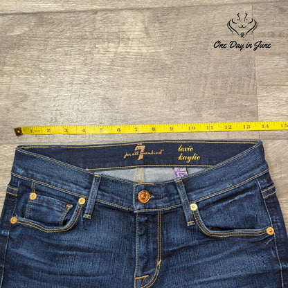 7 For All Mankind Lexie High Rise Petite Jeans Dark Wash Size 26 (2P)