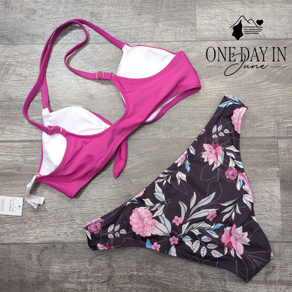 Cupshe Knot Front Bikini Swimsuit Size L