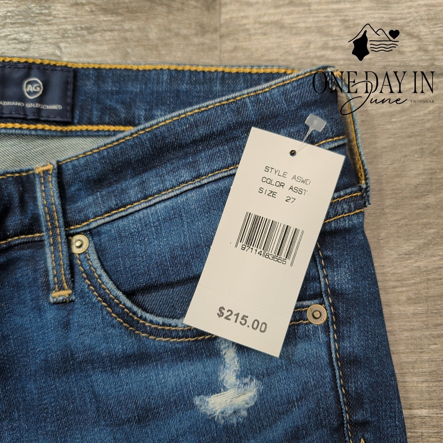 AG Adriano Goldschmied The Legging Jeans Distressed Skinny NWT $215 Size 4 (27)
