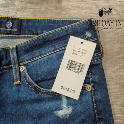 AG Adriano Goldschmied The Legging Jeans Distressed Skinny NWT $215 Size 4 (27)