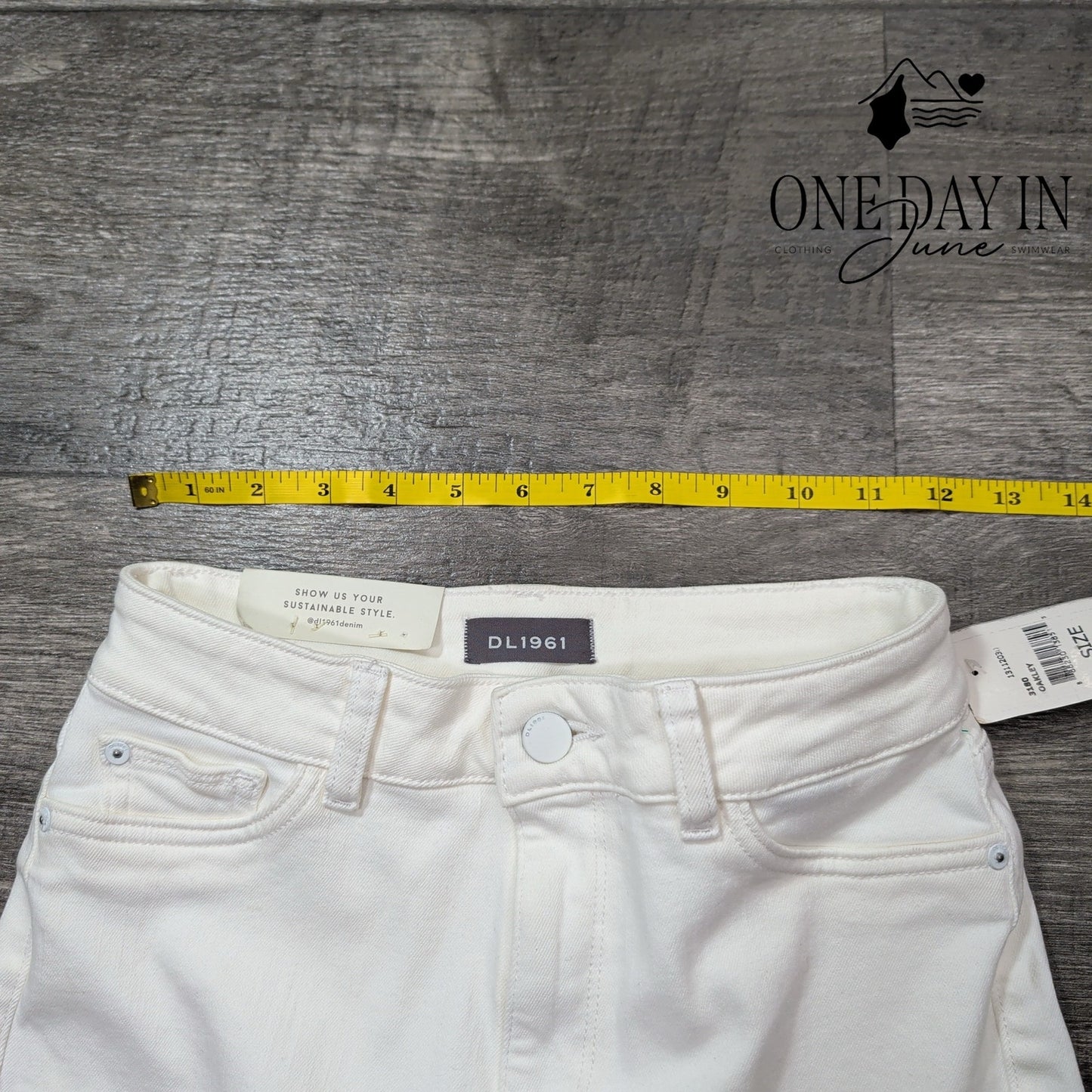 DL1961 Mara Ankle Jeans Oakley White Mid Rise Instasculpt Straight NWT Size 2
