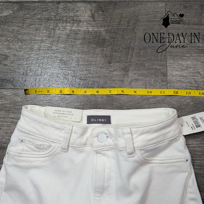 DL1961 Mara Ankle Jeans Oakley White Mid Rise Instasculpt Straight NWT Size 2