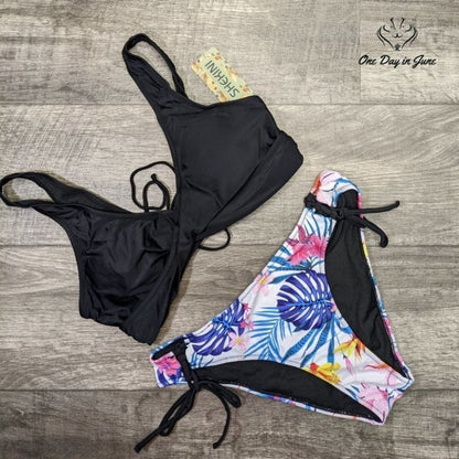Shekini Women's Twist Front Bralette Bikini Swimsuit Size XL