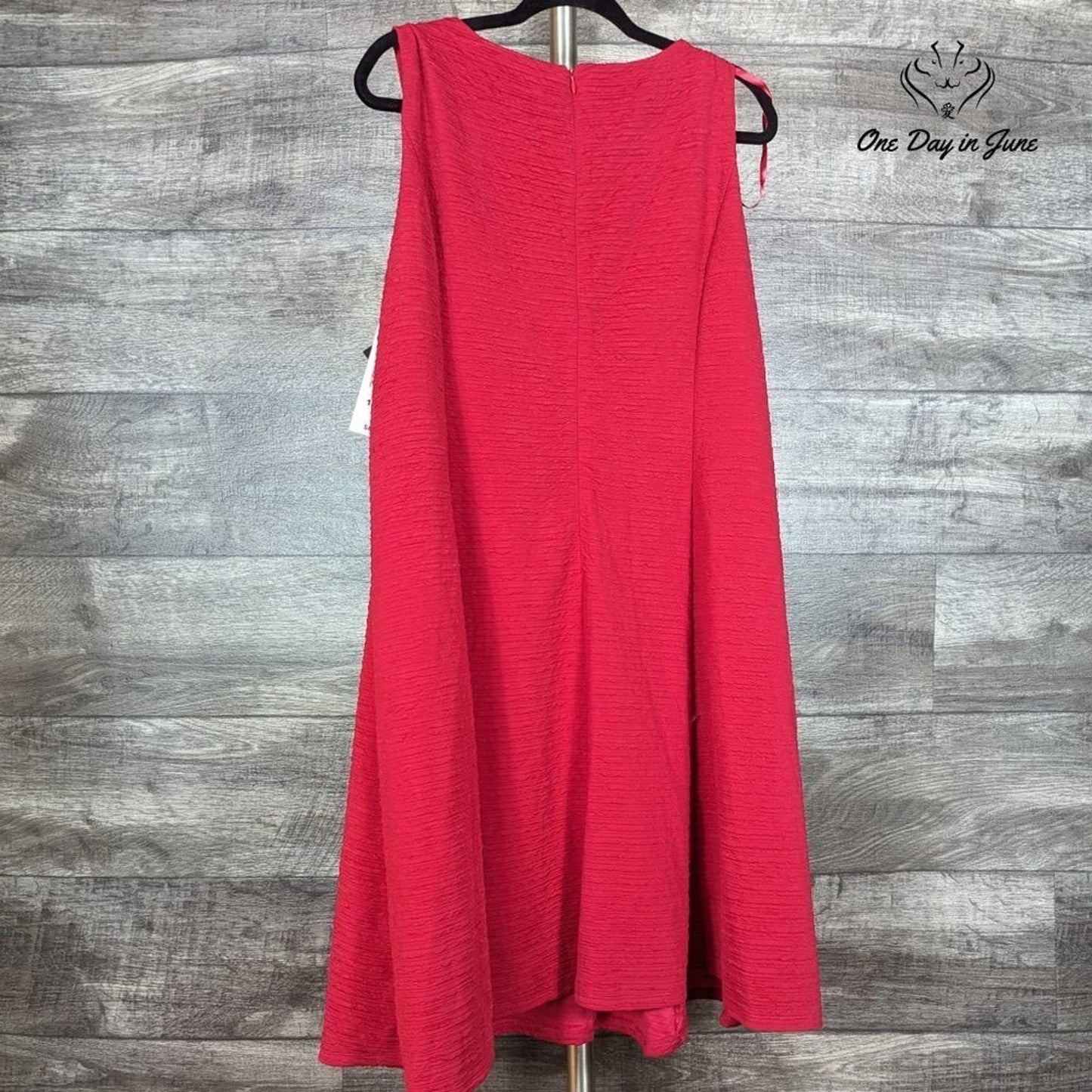 Sandra Darren Plus Size Beaded Collar Sleeveless Dress Size 14W