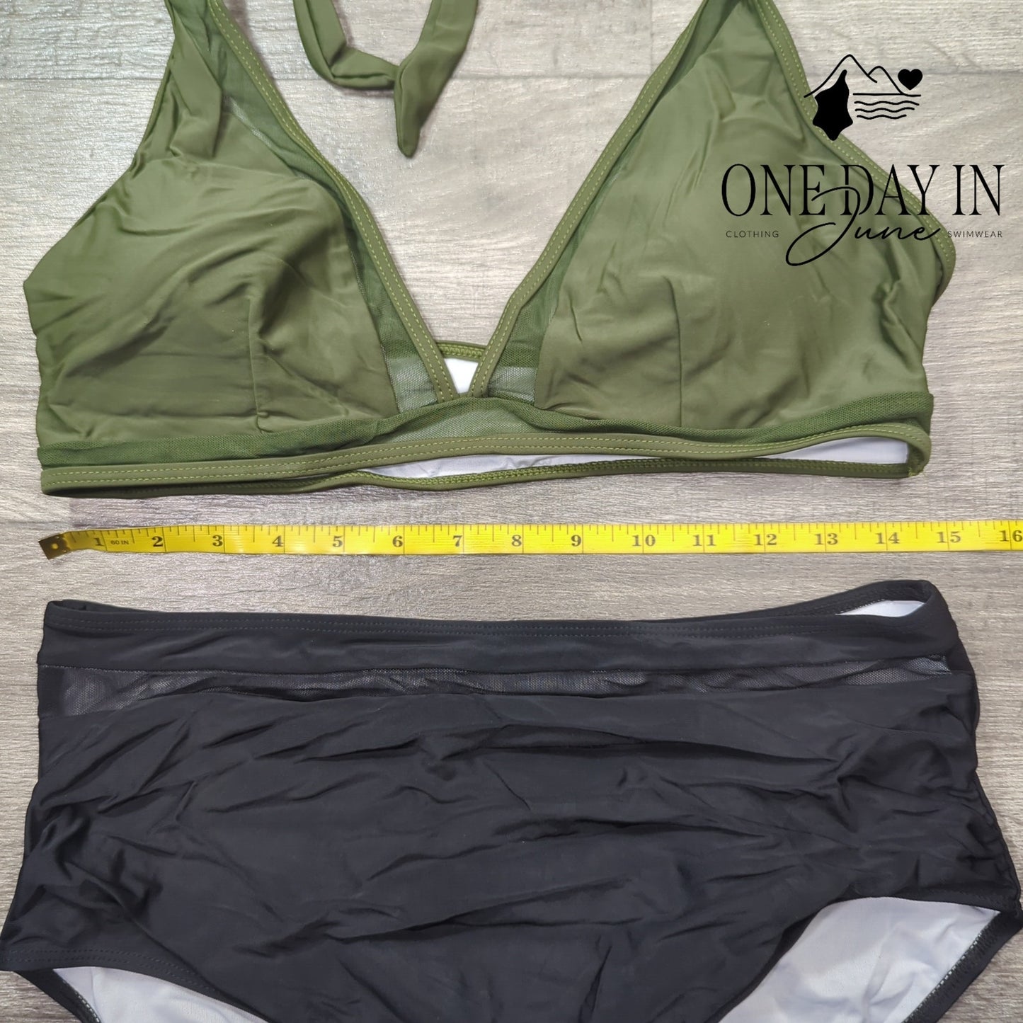CharmLeaks High Waist Halter Bikini Swimsuit Size XL