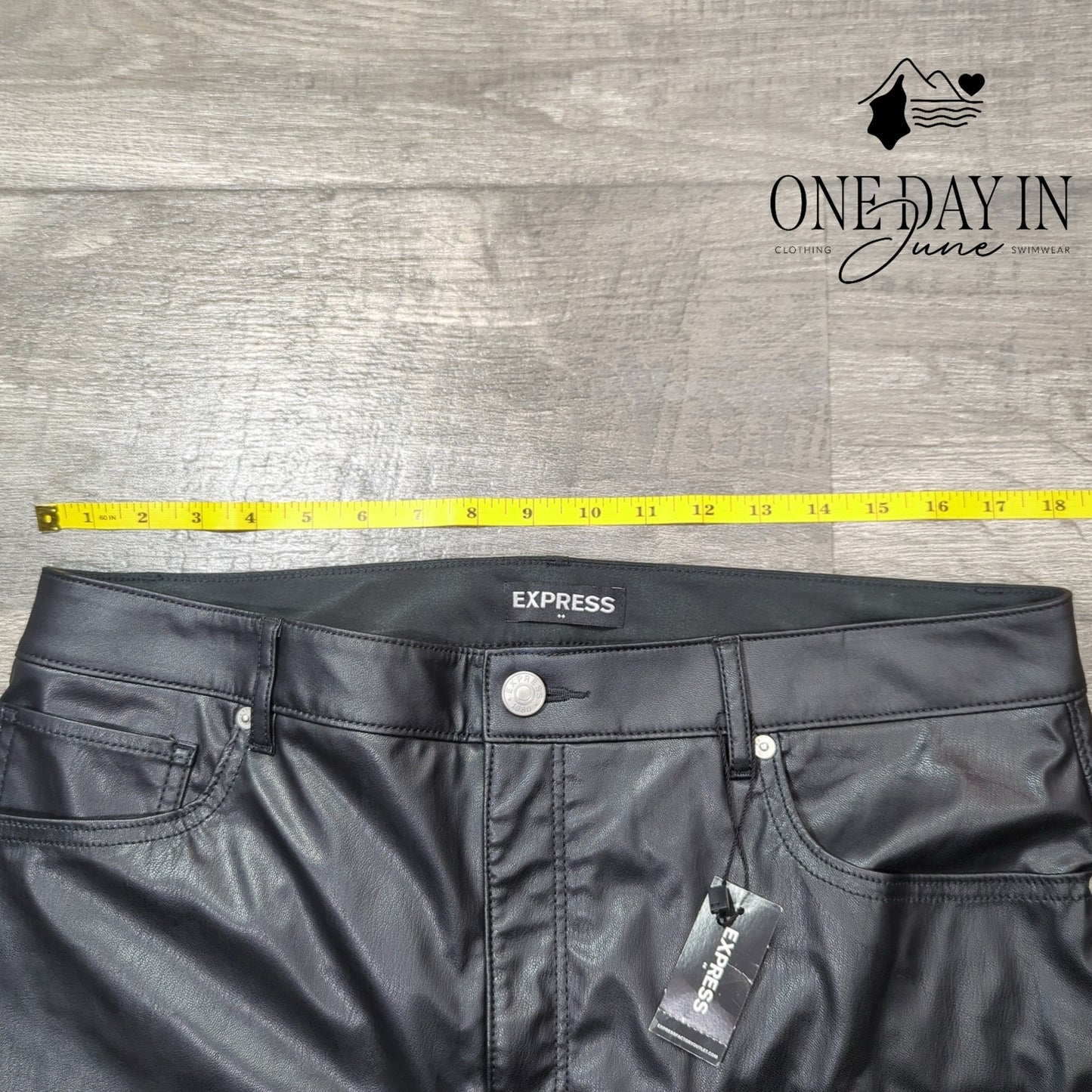 Express Faux Leather Ankle High Rise Pants Size 14